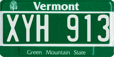 VT license plate XYH913