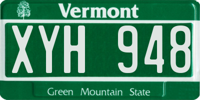 VT license plate XYH948