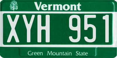 VT license plate XYH951