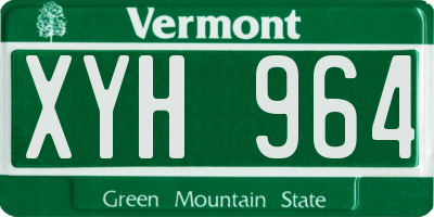 VT license plate XYH964