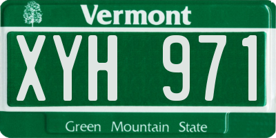 VT license plate XYH971