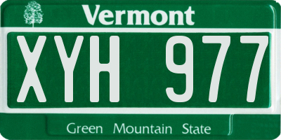 VT license plate XYH977