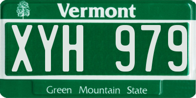 VT license plate XYH979