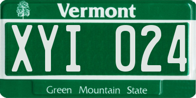VT license plate XYI024