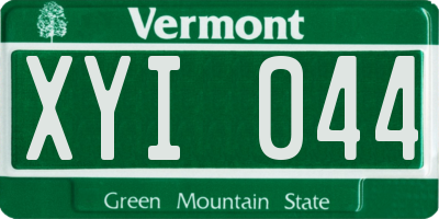 VT license plate XYI044