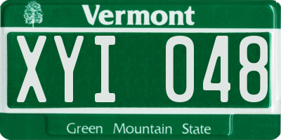 VT license plate XYI048