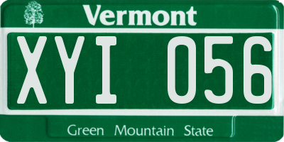 VT license plate XYI056