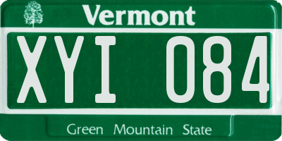 VT license plate XYI084