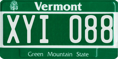 VT license plate XYI088