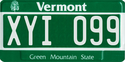 VT license plate XYI099