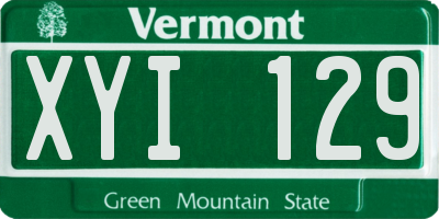 VT license plate XYI129