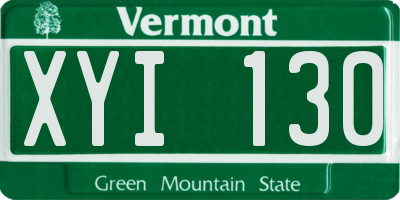 VT license plate XYI130
