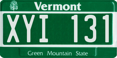 VT license plate XYI131
