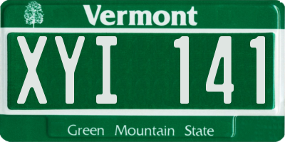 VT license plate XYI141