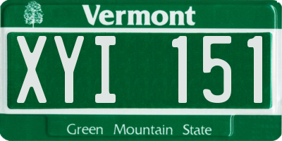 VT license plate XYI151