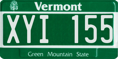 VT license plate XYI155