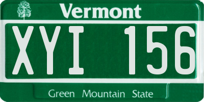 VT license plate XYI156