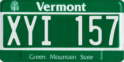 VT license plate XYI157
