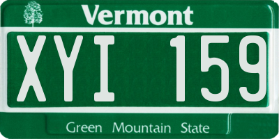 VT license plate XYI159