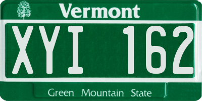 VT license plate XYI162