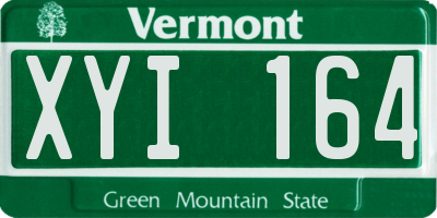 VT license plate XYI164