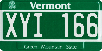 VT license plate XYI166