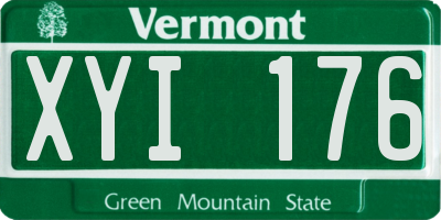 VT license plate XYI176