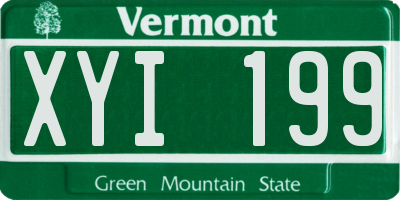 VT license plate XYI199