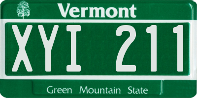VT license plate XYI211