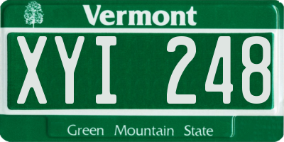 VT license plate XYI248