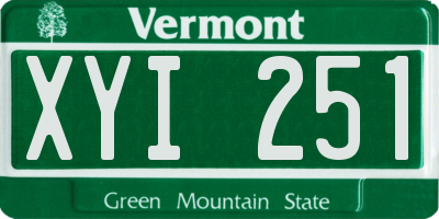 VT license plate XYI251