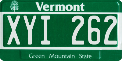 VT license plate XYI262
