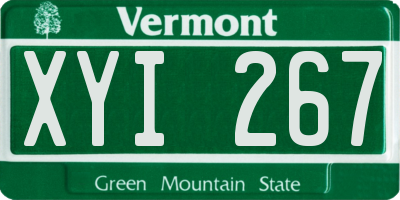 VT license plate XYI267