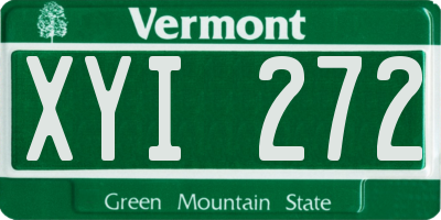 VT license plate XYI272