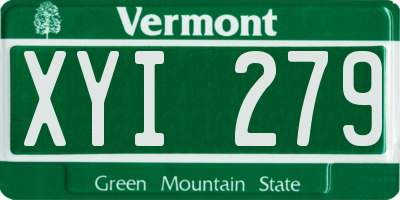 VT license plate XYI279
