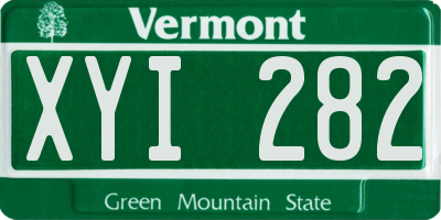 VT license plate XYI282
