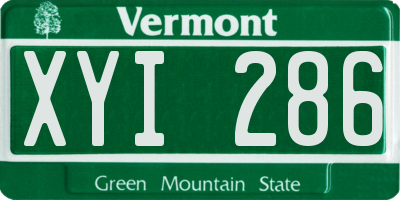 VT license plate XYI286