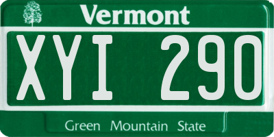 VT license plate XYI290