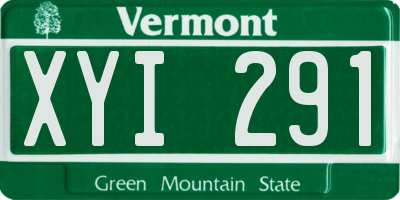 VT license plate XYI291