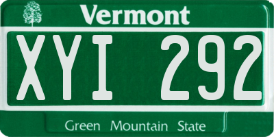 VT license plate XYI292
