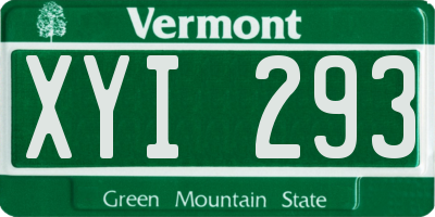 VT license plate XYI293