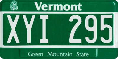 VT license plate XYI295