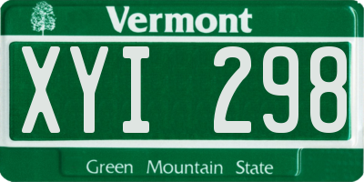 VT license plate XYI298