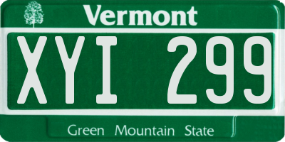 VT license plate XYI299