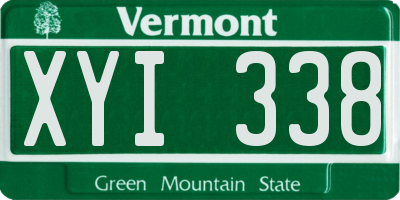 VT license plate XYI338