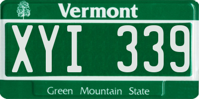VT license plate XYI339