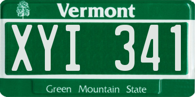 VT license plate XYI341