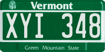 VT license plate XYI348