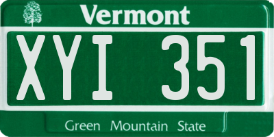 VT license plate XYI351
