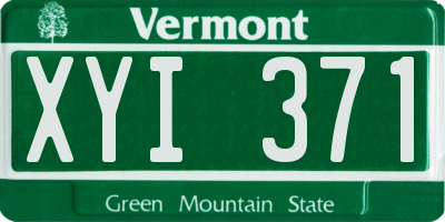VT license plate XYI371